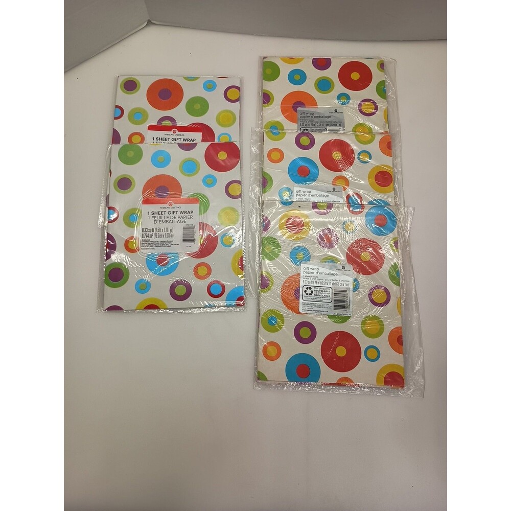 Wrapping Paper Sheets American Greetings 8.33 sq feet each Lot Of 5